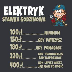 Stawka Godzinowa Elektryk - Męska Koszulka Szara