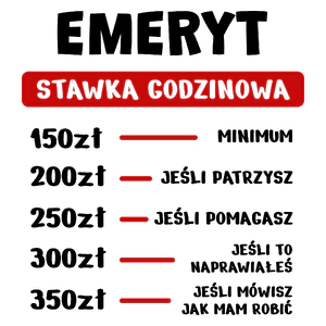 Stawka Godzinowa Emeryt - Kubek Biały