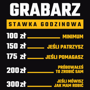 Stawka Godzinowa Grabarz - Męska Koszulka Czarna