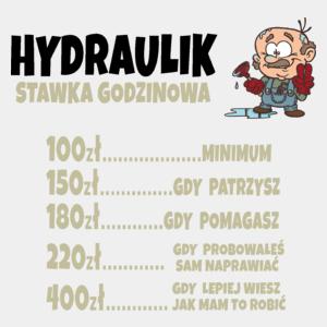 Stawka Godzinowa Hydraulik - Męska Koszulka Biała