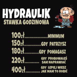 Stawka Godzinowa Hydraulik - Męska Koszulka Czarna