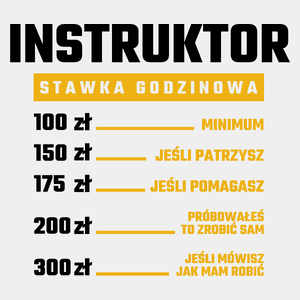 Stawka Godzinowa Instruktor - Męska Koszulka Biała