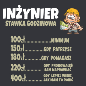 Stawka Godzinowa Inżynier - Męska Koszulka Szara