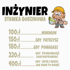 Stawka Godzinowa Inżynier - Poduszka Biała