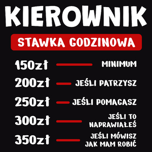 Stawka Godzinowa Kierownik - Męska Bluza z kapturem Czarna