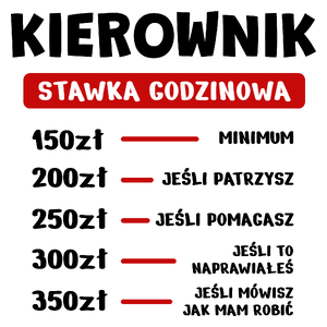 Stawka Godzinowa Kierownik - Kubek Biały