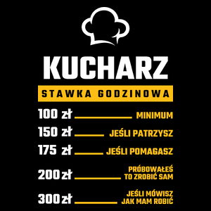 Stawka Godzinowa Kucharz - Torba Na Zakupy Czarna