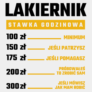 Stawka Godzinowa Lakiernik - Męska Koszulka Biała
