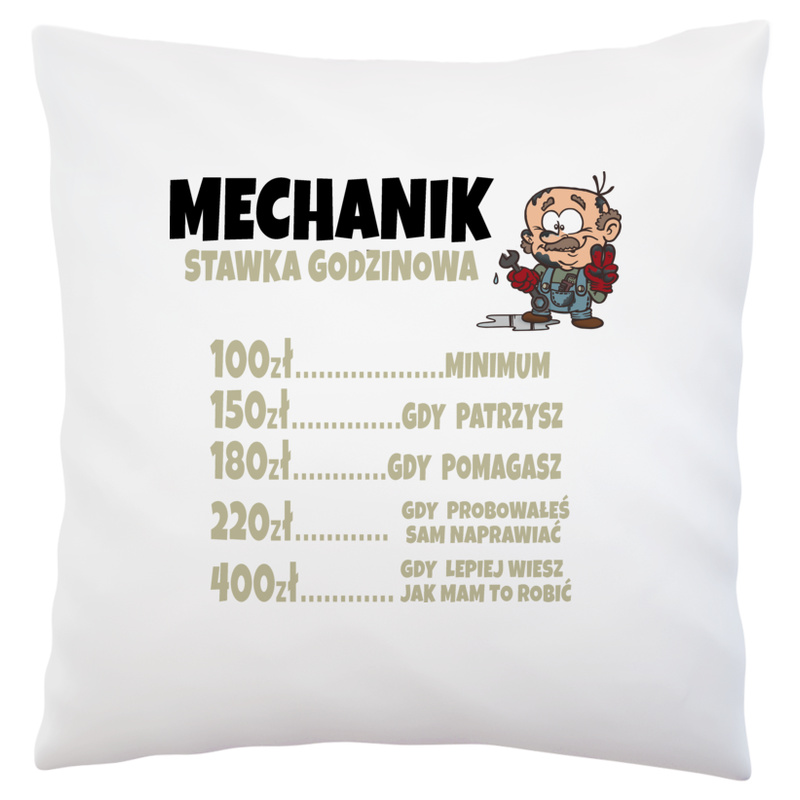 Stawka Godzinowa Mechanik - Poduszka Biała