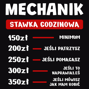 Stawka Godzinowa Mechanik - Męska Bluza z kapturem Czarna