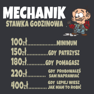 Stawka Godzinowa Mechanik - Męska Koszulka Szara