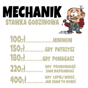 Stawka Godzinowa Mechanik - Kubek Biały