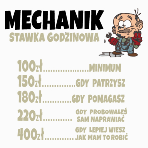 Stawka Godzinowa Mechanik - Poduszka Biała