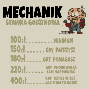 Stawka Godzinowa Mechanik - Torba Na Zakupy Natural