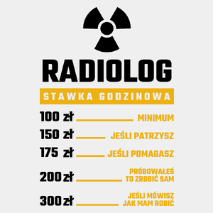 Stawka Godzinowa Radiolog - Męska Koszulka Biała