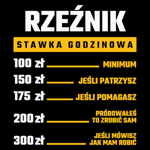 Stawka Godzinowa Rzeźnik - Torba Na Zakupy Czarna