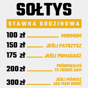 Stawka Godzinowa Sołtys - Męska Koszulka Biała
