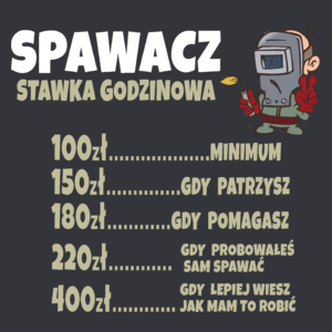 Stawka Godzinowa Spawacz - Męska Koszulka Szara