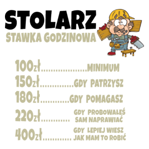 Stawka Godzinowa Stolarz - Kubek Biały