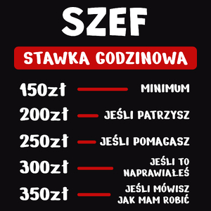 Stawka Godzinowa Szef - Męska Bluza Czarna