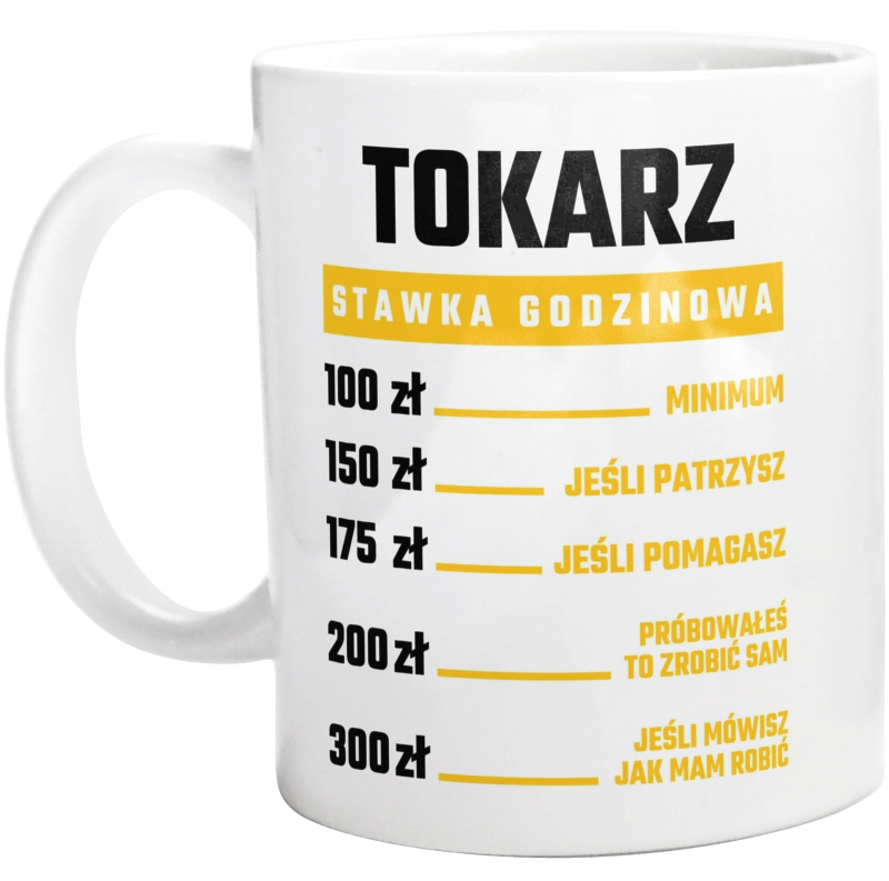 Stawka Godzinowa Tokarz - Kubek Biały