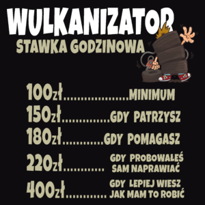 Stawka Godzinowa Wulkanizator - Męska Koszulka Czarna