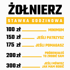 Stawka Godzinowa Żołnierz - Poduszka Biała