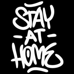 Stay At Home - Torba Na Zakupy Czarna