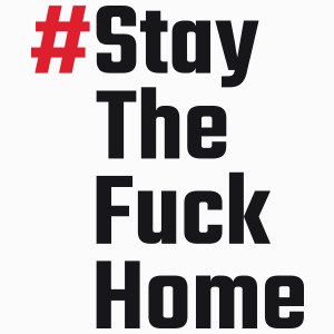 Stay The Fuck Home - Poduszka Biała