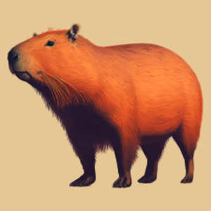 Stojąca Kapibara Capybara - Męska Koszulka Piaskowa