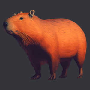 Stojąca Kapibara Capybara - Męska Koszulka Szara