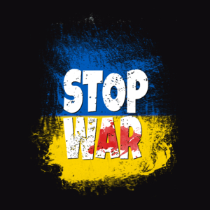 Stop War - Męska Koszulka Czarna