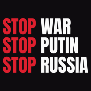 Stop War Stop Putin Stop Russia - Męska Bluza Czarna