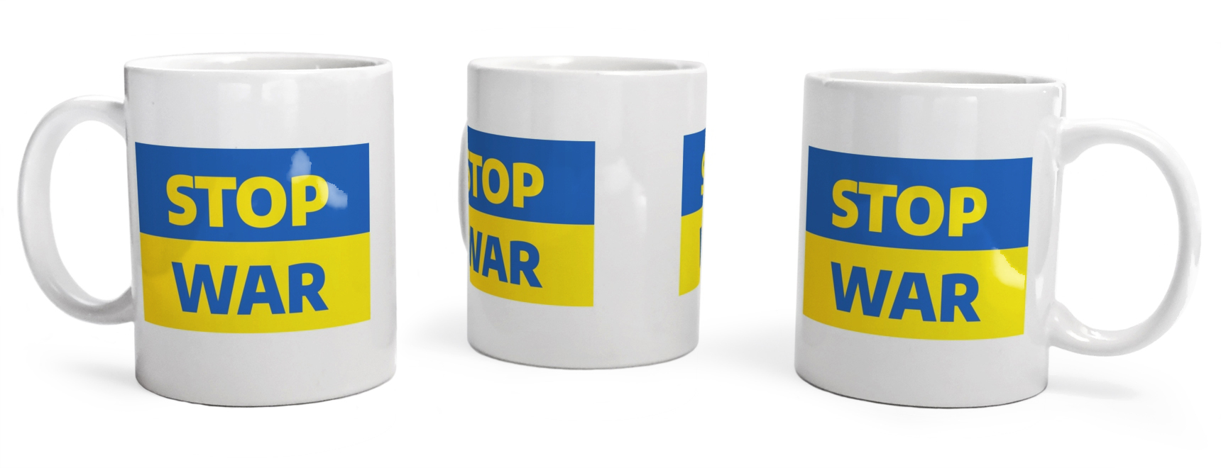 Stop War Ukraina - Kubek Biały