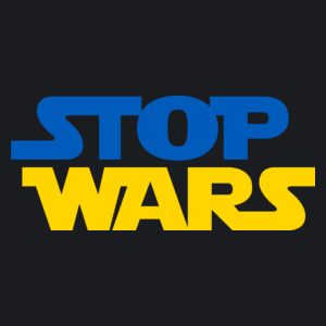 Stop Wars War Wojna - Damska Koszulka Czarna