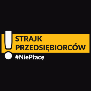 Strajk Przedsiębiorców 2020 tarcza - Męska Koszulka Czarna