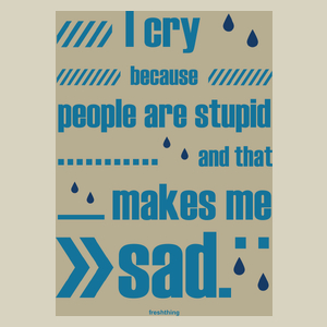 Stupid People Sad T-shirt - Torba Na Zakupy Natural