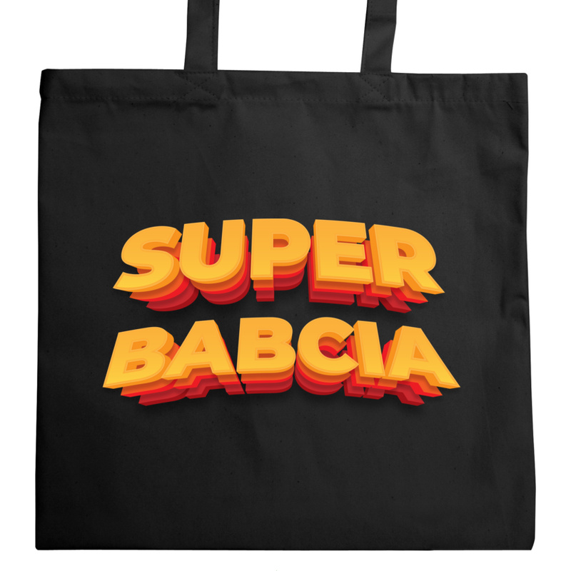 Super Babcia - Torba Na Zakupy Czarna