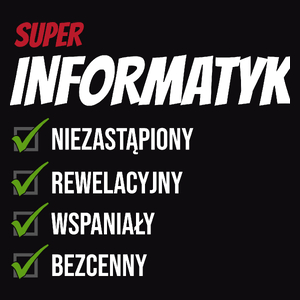 Super Informatyk Niezastąpiony - Męska Bluza z kapturem Czarna