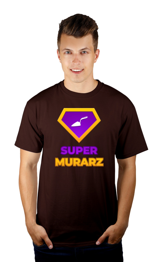 Super Murarz - Męska Koszulka Czekoladowa