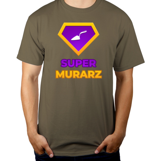 Super Murarz - Męska Koszulka Khaki