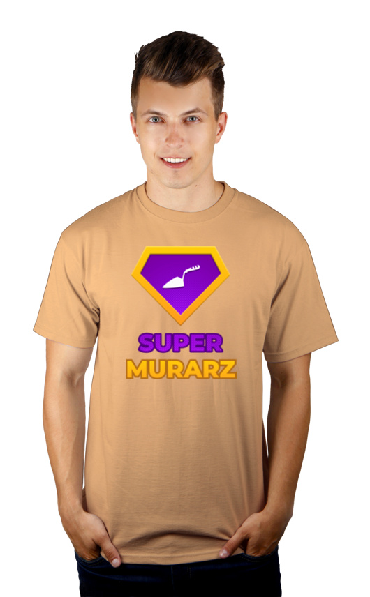 Super Murarz - Męska Koszulka Piaskowa