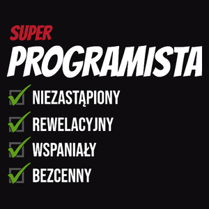 Super Programista Niezastąpiony - Męska Bluza Czarna