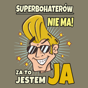 Superbohaterów nie ma za to Jestem Ja - Męska Koszulka Jasno Szara