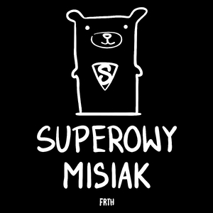 Superowy Misiak - Torba Na Zakupy Czarna