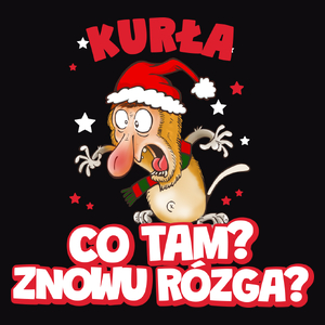 Świąteczny Nosacz Co Tam? Znowu Rózga? - Męska Bluza Czarna