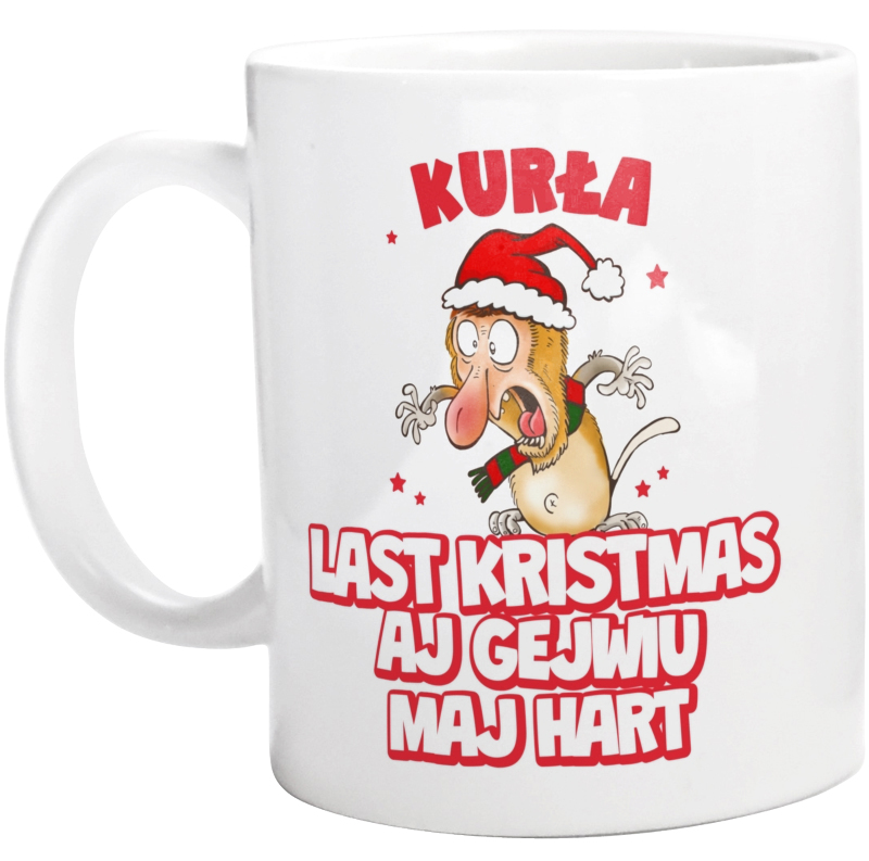 Świąteczny Nosacz Last Kristmas Aj Gejwiu - Kubek Biały