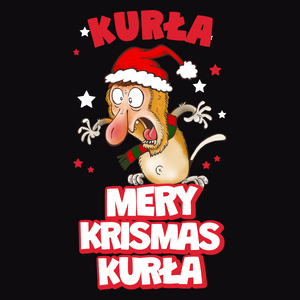 Świąteczny Nosacz Mery Krismas - Męska Bluza Czarna