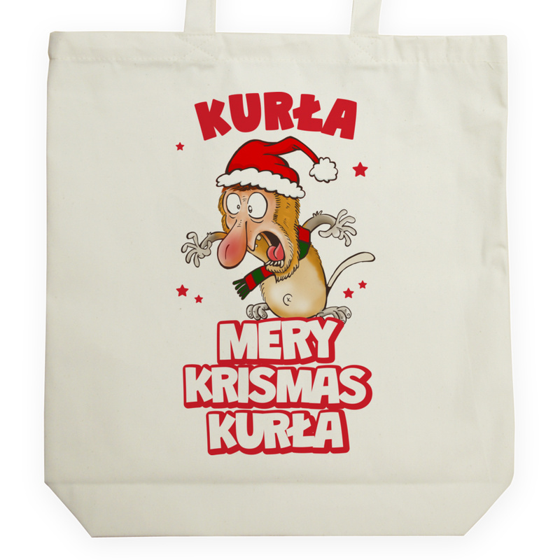 Świąteczny Nosacz Mery Krismas - Torba Na Zakupy Natural