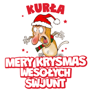 Świąteczny Nosacz Mery Krysmas Wesołych - Kubek Biały